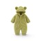 Body Bebé Abrigo Peluche Botoneado Verde