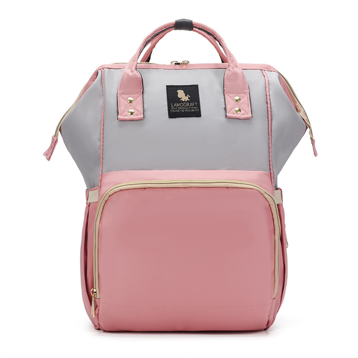 Mochila Maternal Multifunción Bicolor - ROSA 