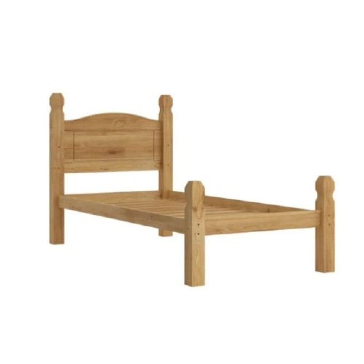 Cama de 1 plaza rustica madera maciza mexicana natural - MEX023NA 