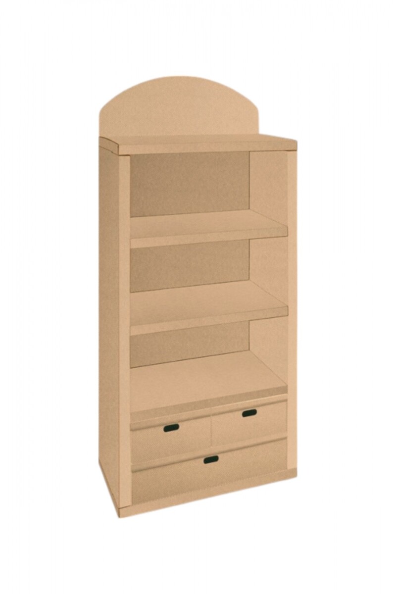 Biblioteca carton 70x35x142,5 cm. - MADERA 