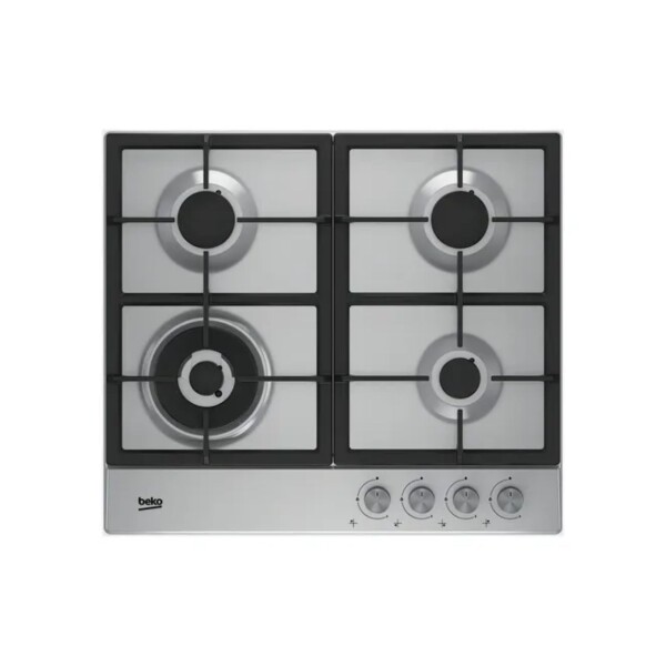 Anafe a gas 60cm 4 hornallas Beko HIAW 64225 SX Acero inoxidable