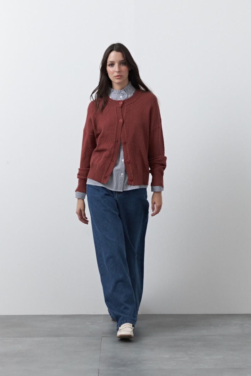 CARDIGAN TEODORA Ladrillo