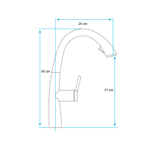 Monocomando De Cocina En Brush Nickel 35Mm Con Extensible 000