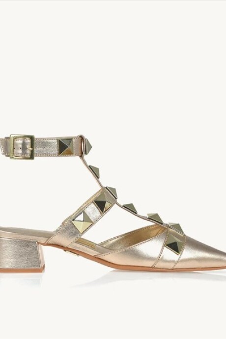 Stiletto bajo Shine light gold (Comb.3) Dorado