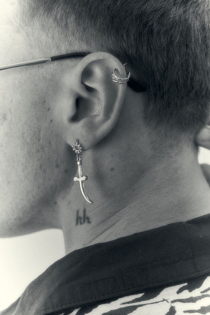 Aros acero cadena plateado