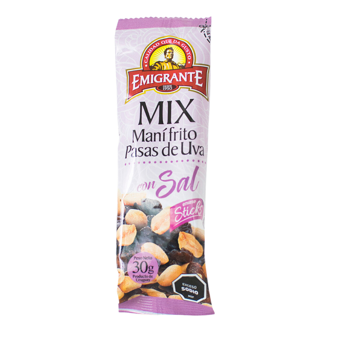 Stick Mix Emigrante Maní con Sal y Pasas 30G 