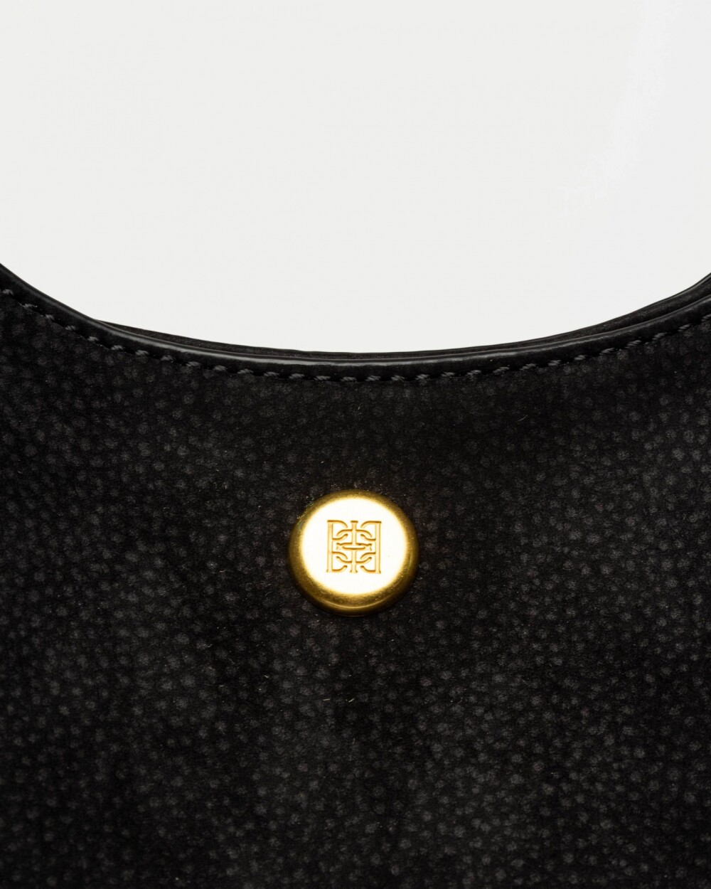 Bolso Raw en efecto gamuza Negro