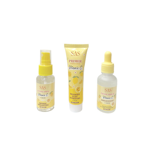 SAS Set facial serum, primer, spray fijador vitamina C Sas Set Facial Serum, Primer, Spray Fijador Vitamina C