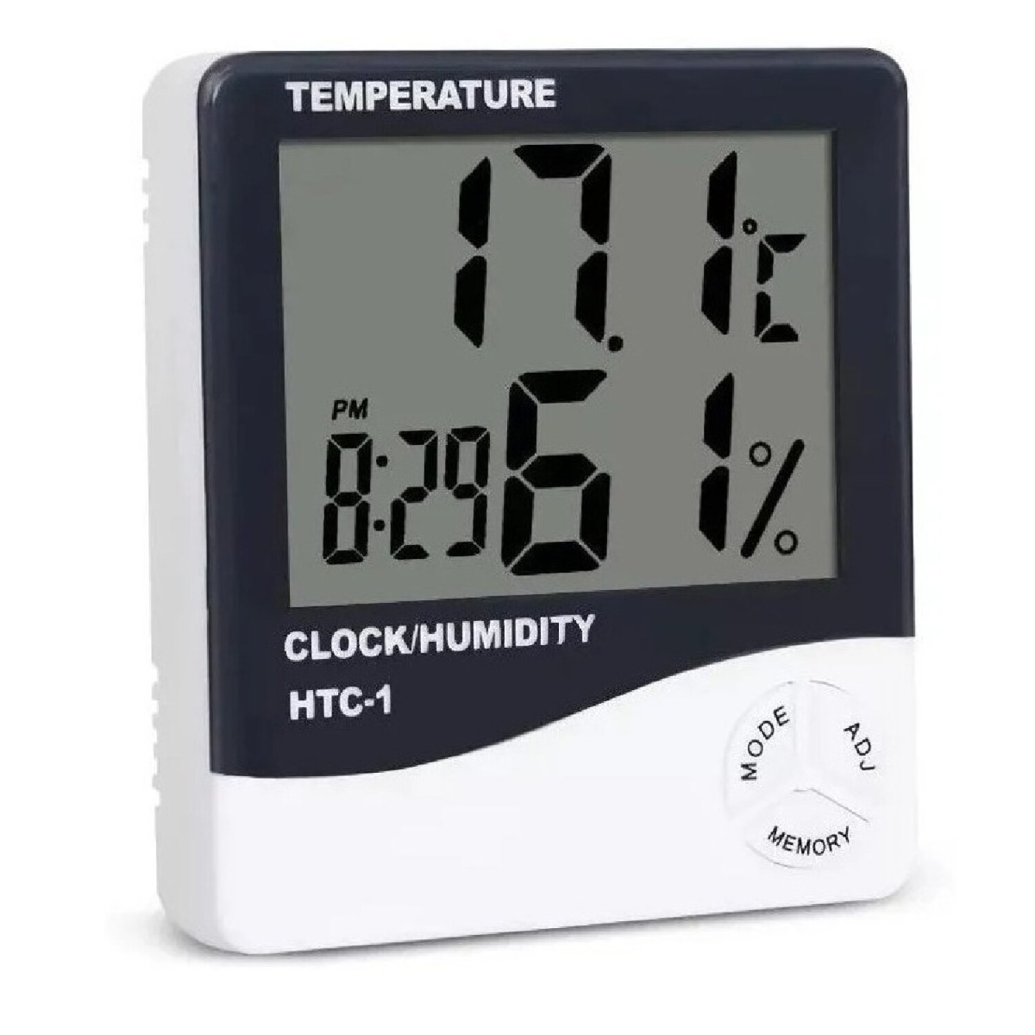 Medidor Temperatura Y Humedad Reloj Digital Varias Funciones — Atrix