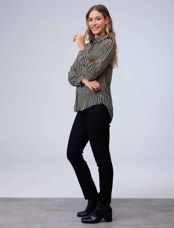 Camisa Espiga NEGRO/BEIGE