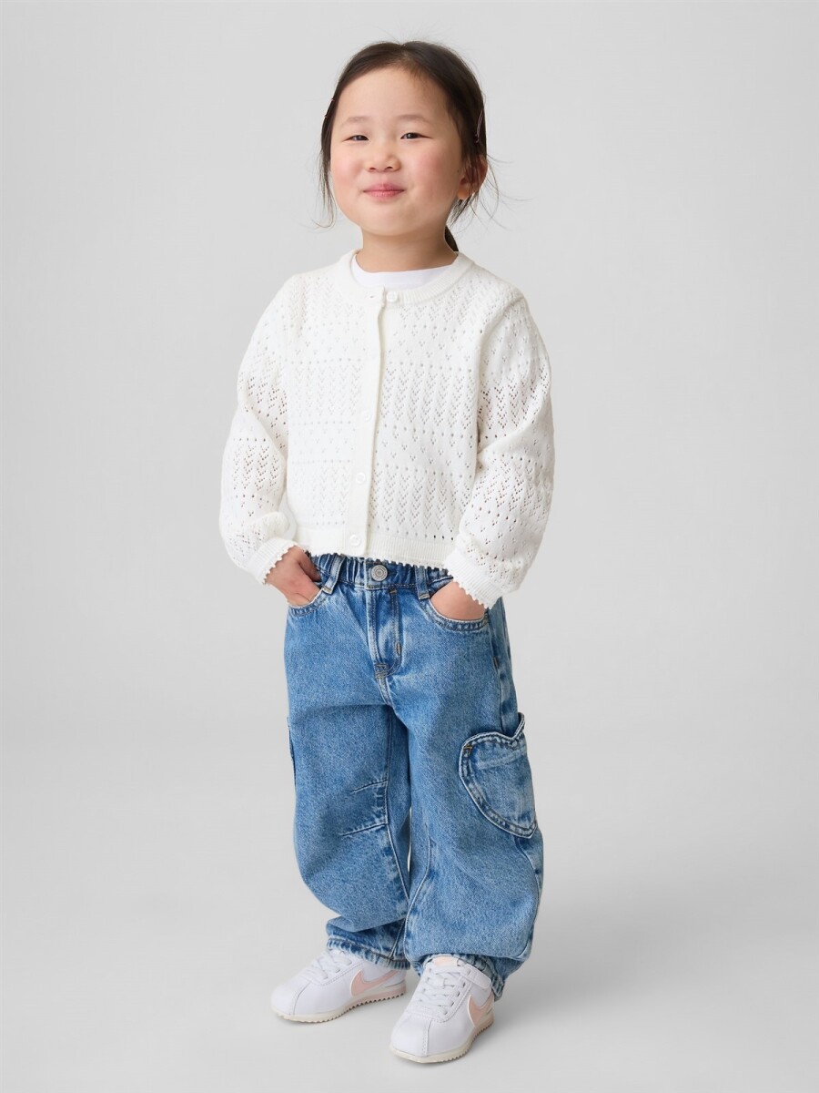 Saco Pointelle Toddler Mujer - New Off White 