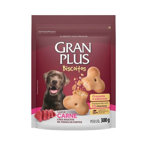 GALLETITAS SNACKS, GRAN PLUS PERRO ADULTO SABOR CARNE 300 GRAMOS GALLETITAS SNACKS, GRAN PLUS PERRO ADULTO SABOR CARNE 300 GRAMOS