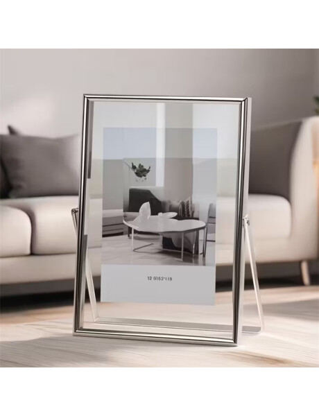 PORTARRETRATO VIDRIO/METAL GRUESO 10x15CM PLATEADO PORTARRETRATO VIDRIO/METAL GRUESO 10x15CM PLATEADO