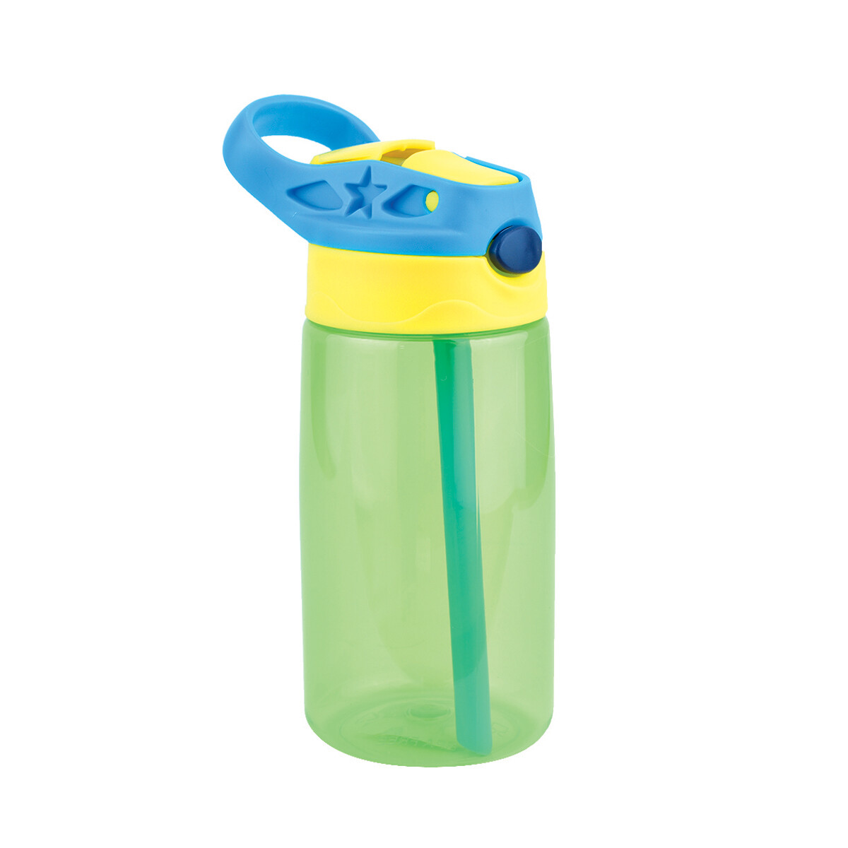 Botella Infantil Con Pico Automático - Amarillo Y Verde — Mis Petates