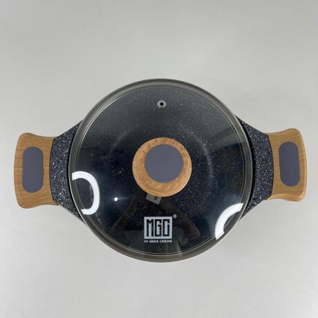 Olla Aluminio Fundido Presión Revestimiento Granito Tapa Vidrio 20cm Olla Aluminio Fundido Presión Revestimiento Granito Tapa Vidrio 20cm