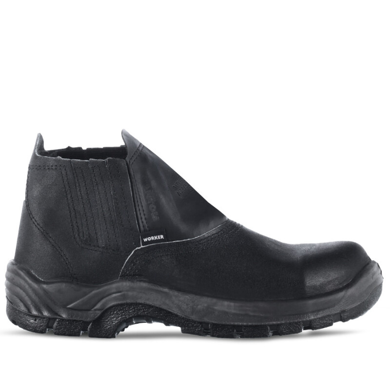 Zapato de Hombre Worker Botin Elastizado Negro