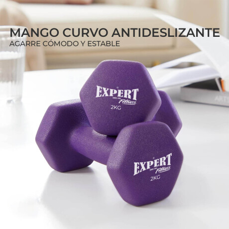 Set 6 Mancuerna Expert Vinilo 12kg Total C/estuche Fit013054