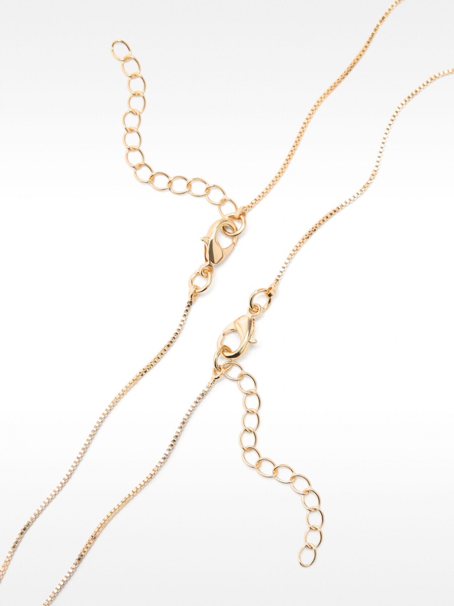 Set De Collares Con Circonitas dorado