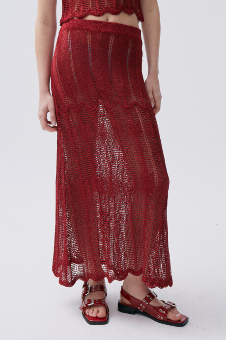 Falda Cherry Rojo