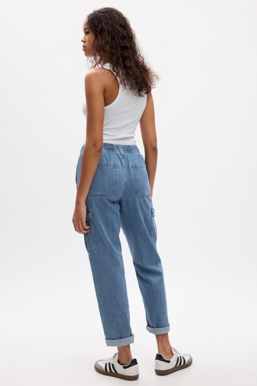 Jean Easy Cargo Mujer Medium Indigo 15