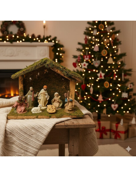 PESEBRE POLIRESINA 6CM X 7 PIEZAS PESEBRE POLIRESINA 6CM X 7 PIEZAS