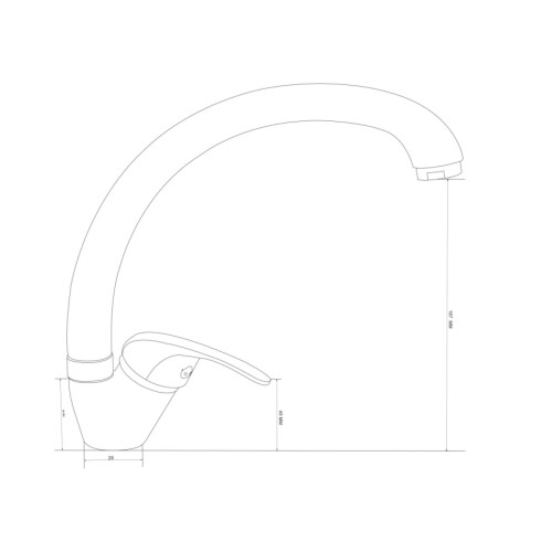 Monocomando Cocina Cromado En Zinc Aqa 000