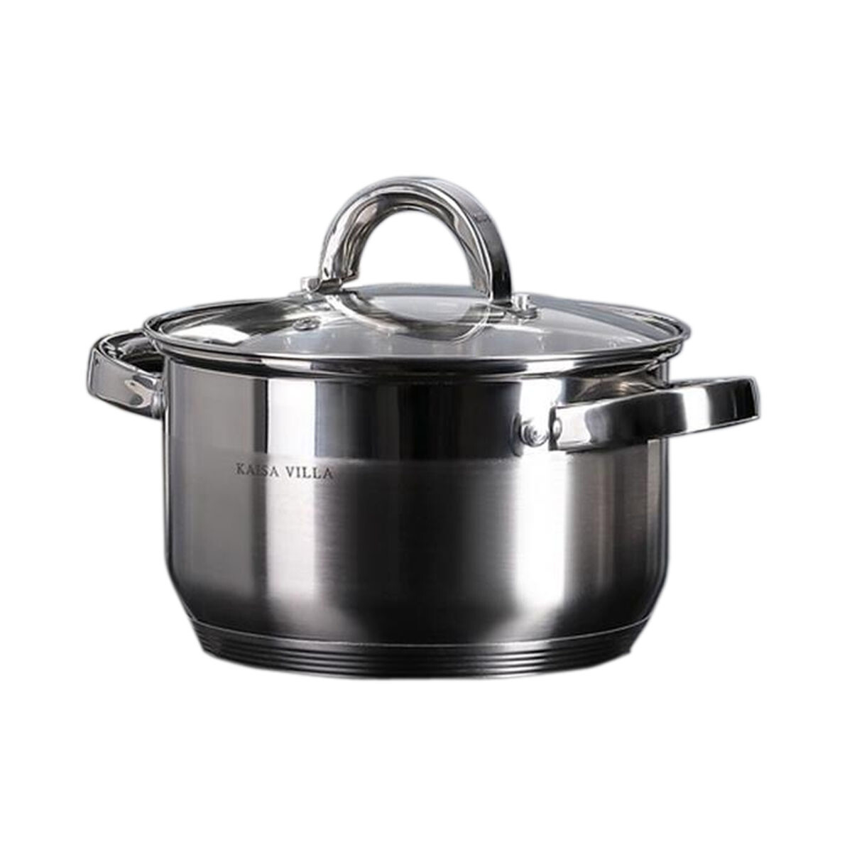 Olla Cacerola con Tapa 9.8 Litros Acero Inoxidable D.28cm - Plateado 