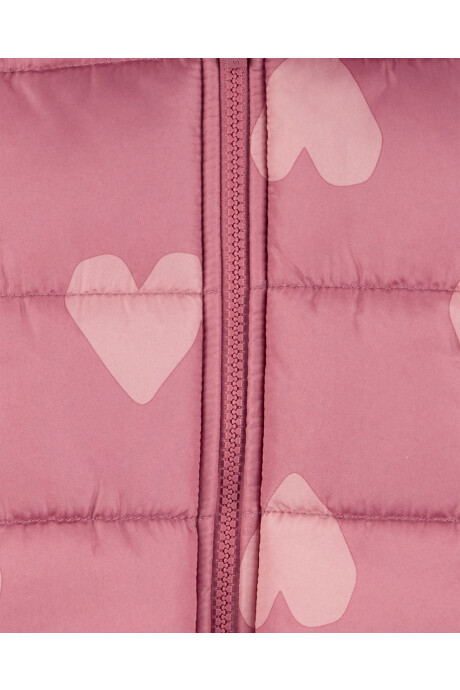 Campera resistente al agua, diseño corazones Sin color