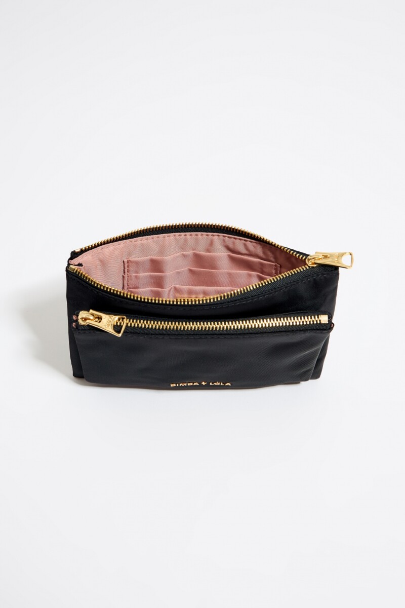CARTERA DOBLE NYLON Negro