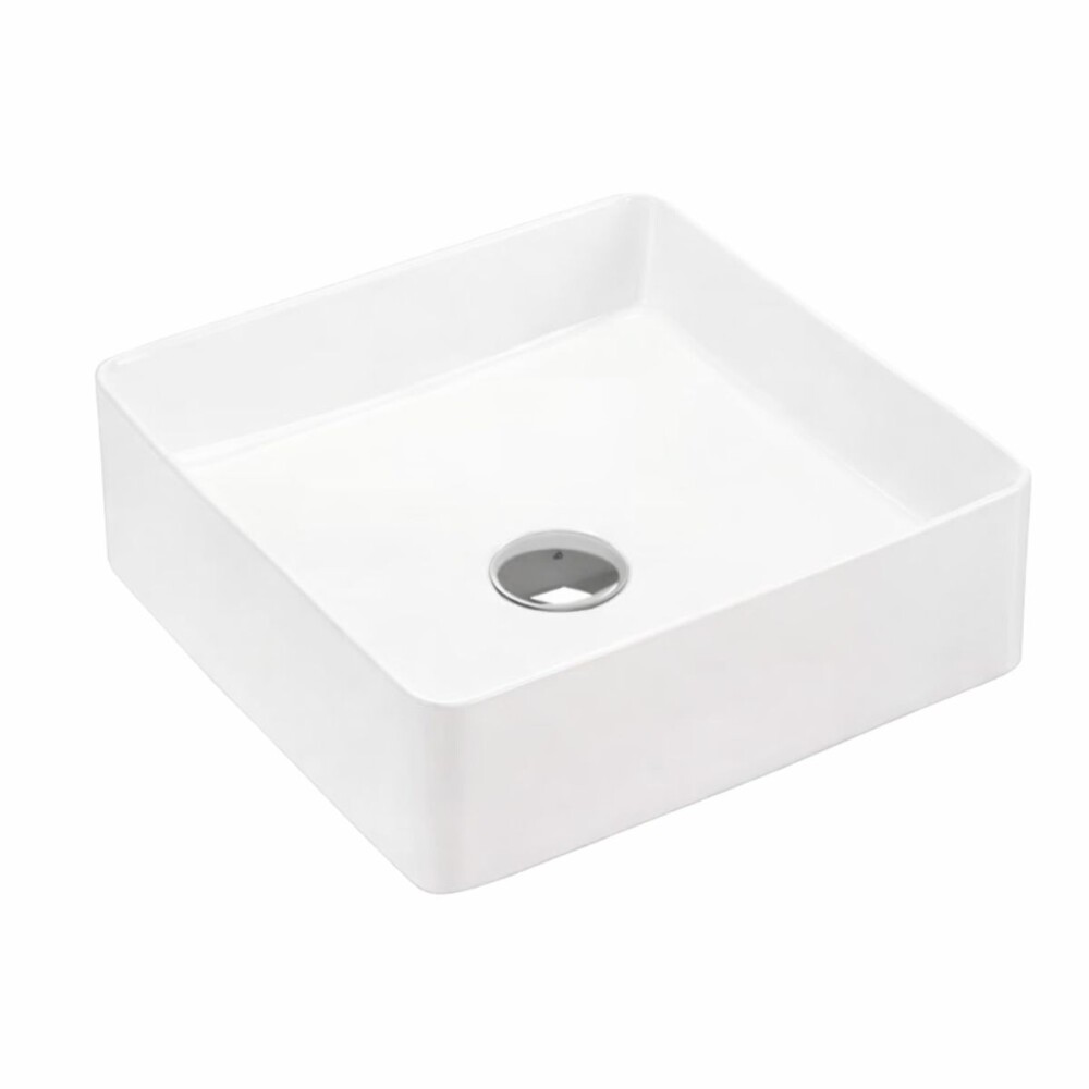 Bacha de apoyo cuadrada 36 cm Blanco Brillante DMC Bacha De Apoyo Cuadrada 36 Cm Blanco Brillante Dmc