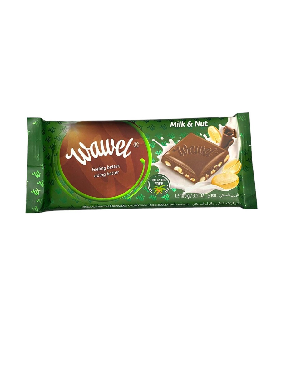 Tableta Wawel rellena 100 grs - Chocolate con Leche y Maní 