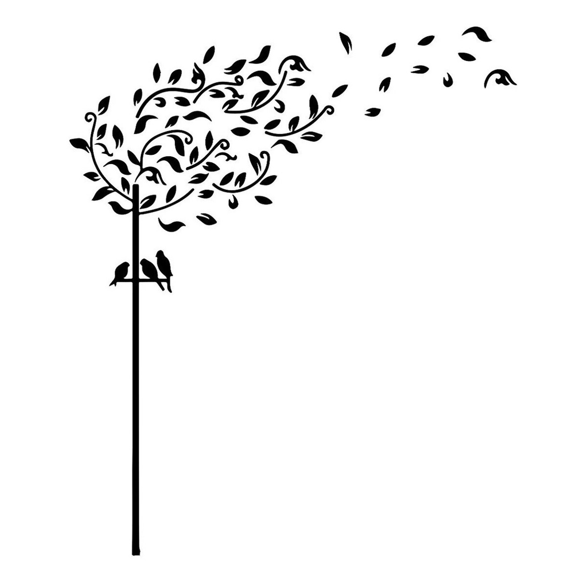 Vinilo Adhesivo Árbol Genealógico Portarretratos Para Pared - Variante Arbol Fino 