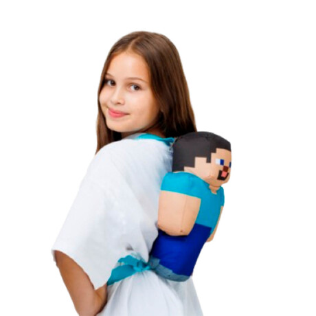 Mochila Minecraft Peluche Porta Objetos Personajes Mabmc7030-2