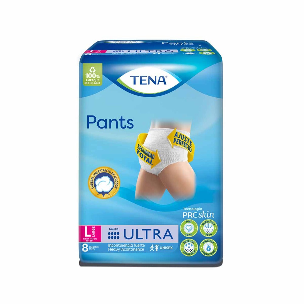 TENA PANTS ULTRA GDE X 8 UNID única