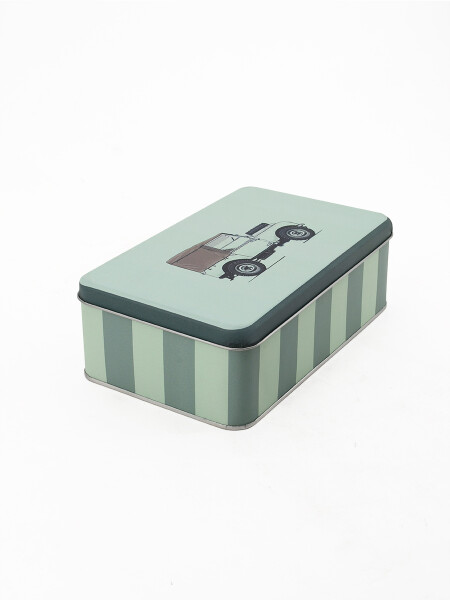 LATA RECTANGULAR ESTAMPADA VERDE (V)
