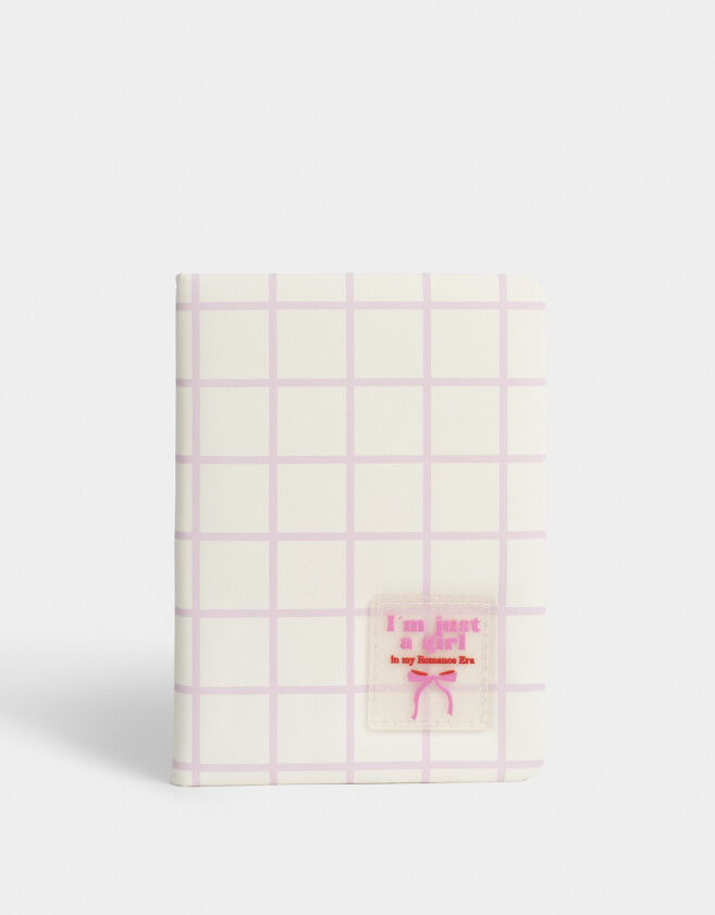Anotadores Cuadernos y Memos Estampados Cuaderno A6 Puffy "in My Romance Era" - Blanco Crema