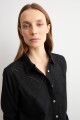 Camisa frente broderie negro
