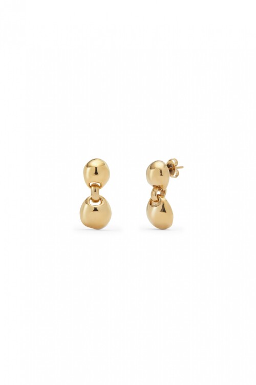 PENDIENTES EN ALEACIAÓN DE METALES BAÑADA EN ORO 18K CON BOLA PEQUEÑA Pendiente
