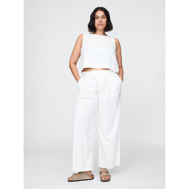 365 LR WIDE LEG - LINEN NEW OFF WHITE OPT1