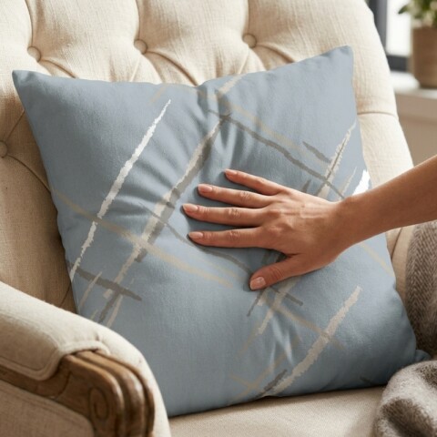 Almohadón Decorativo 45x45 cm - Celeste Nieve - Cojín Suave para Cama y Living Almohadón Decorativo 45x45 cm - Celeste Nieve - Cojín Suave para Cama y Living