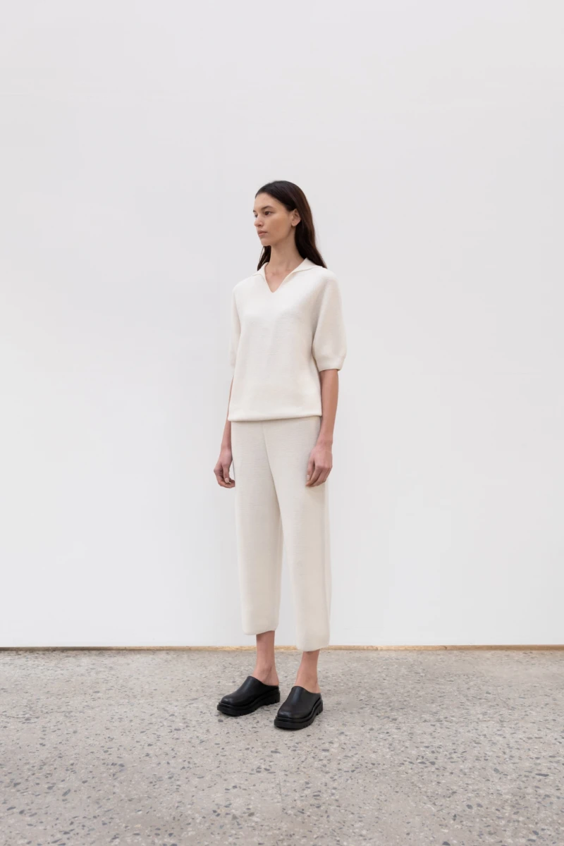PANTALON WIDE LEG Beige