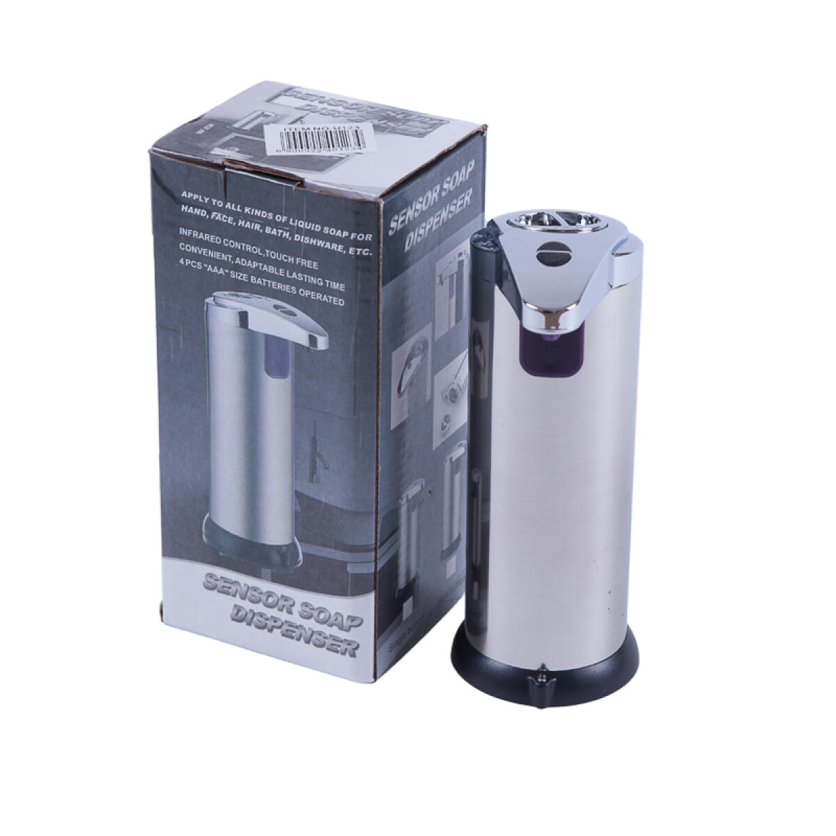 Dispensador acero jabón/alcohol/shampoo c/sensor a pila - Dispensador Acero Jabón/alcohol/shampoo C/sensor A Pila 