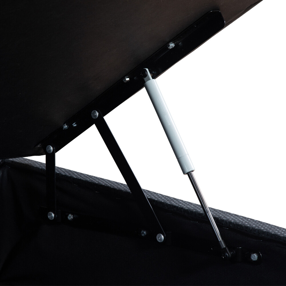 BOX BAÚL 2 PLAZAS BASE DE SOMMIER GUARDARROPA CAMA GRIS