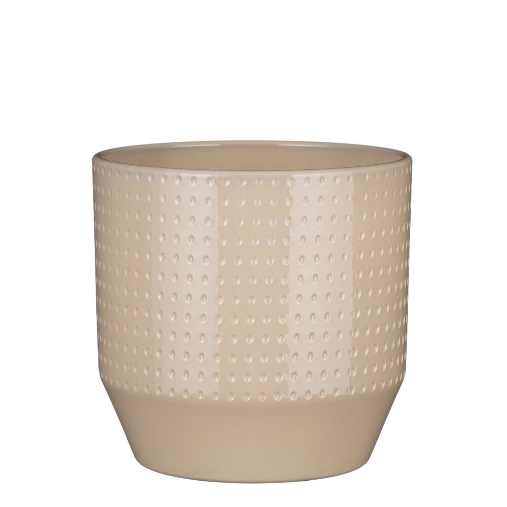 MACETA CERAMICA NATURAL-BEIGE NOLA