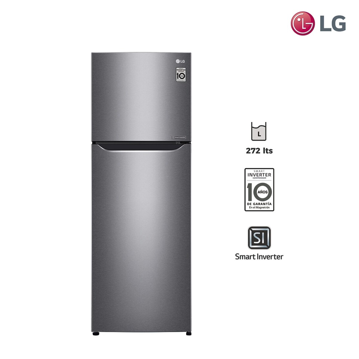 Refrigerador Inverter LG VT29BPPK Capacidad 272L Frío Seco 