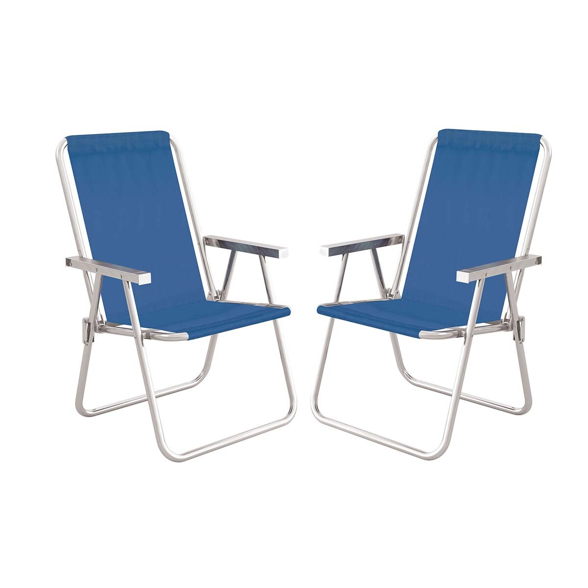 Set X 2 Sillas Altas Conforto Sannet Aluminio - AZUL OSCURO 