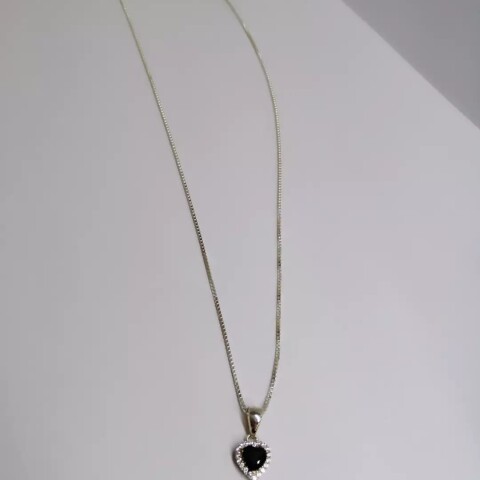 Cadena y colgante plata con corazon Cadena y colgante plata con corazon