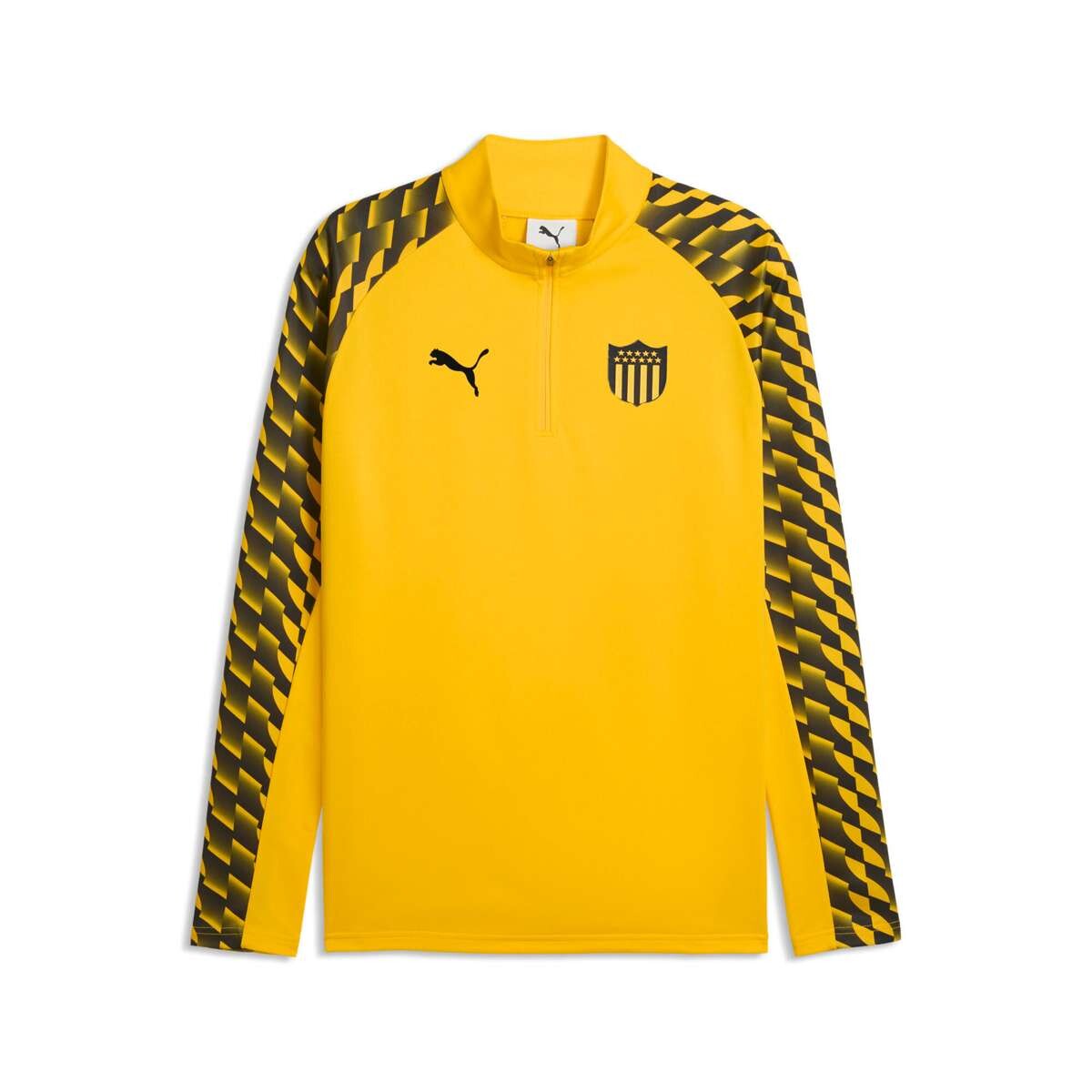 Campera Peñarol Train.1/4 Zip Top 26 de Hombre - Amarillo 