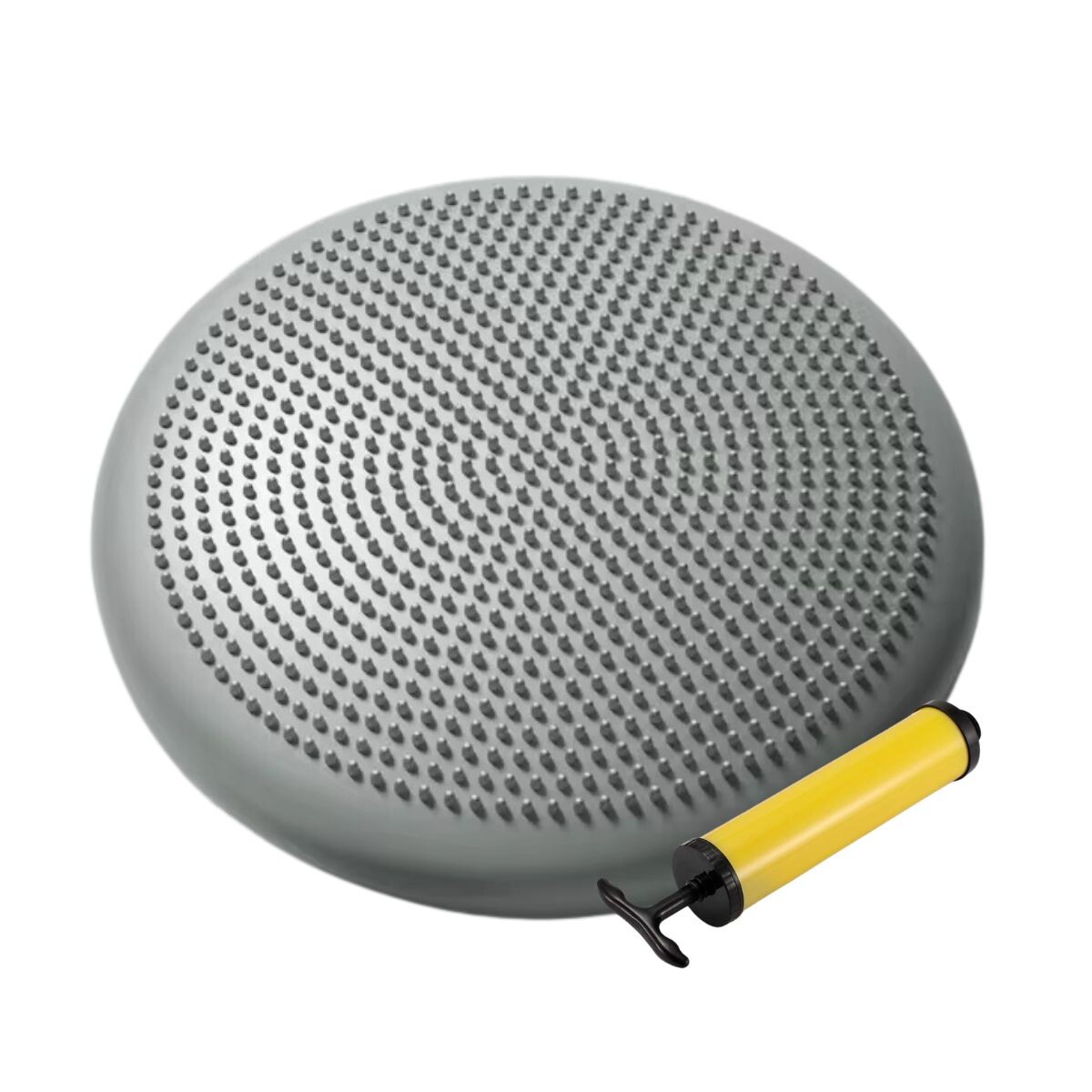 Disco Gris De Balance Y Equilibrio Bosu Entrenamiento + Inflador De Mano DBA001 