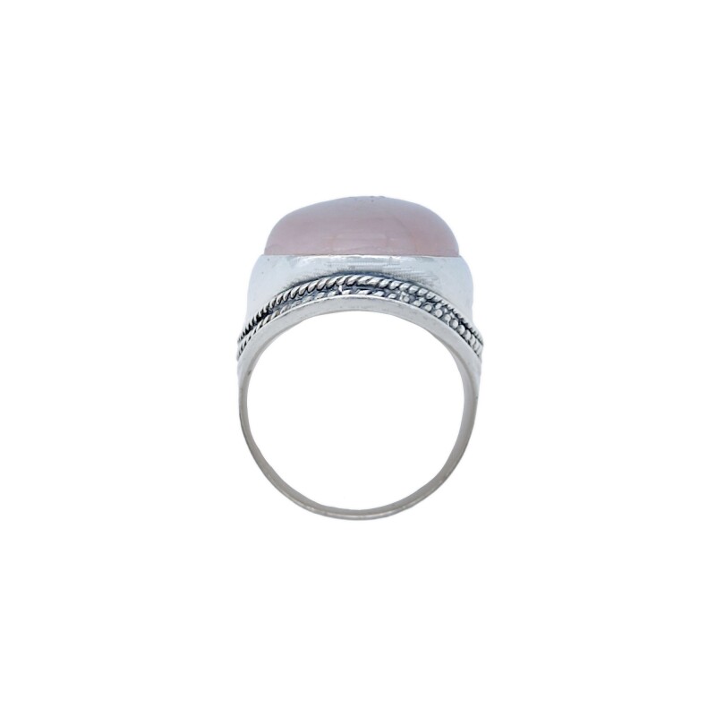 Anillo Oval-Plata 925-Piedra Cuarzo rosa-AN3938 conpiedra